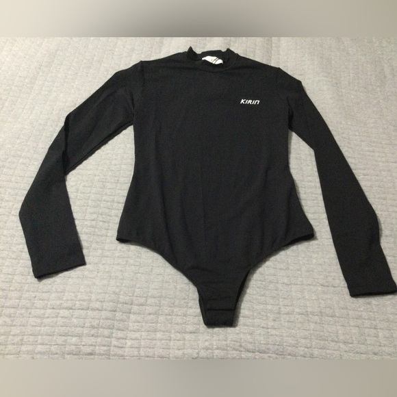Kirin Peggy Gou Jersey Open Back Long Sleeve Bodysuit Black - Picture 3 of 12